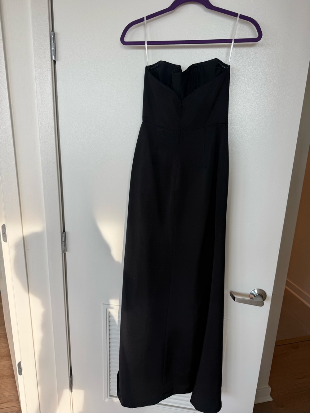 Jenny Yoo Black Strapless Evening Gown